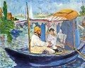 Monet in seinem Studio Boot 2 Eduard Manet